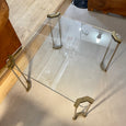 Table basse Peter Ghyczy verre et laiton