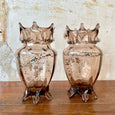 Paire de vases en cristal Art Nouveau Auguste Jean