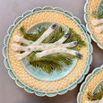 Lot de 6 assiettes à asperges en barbotine Salins