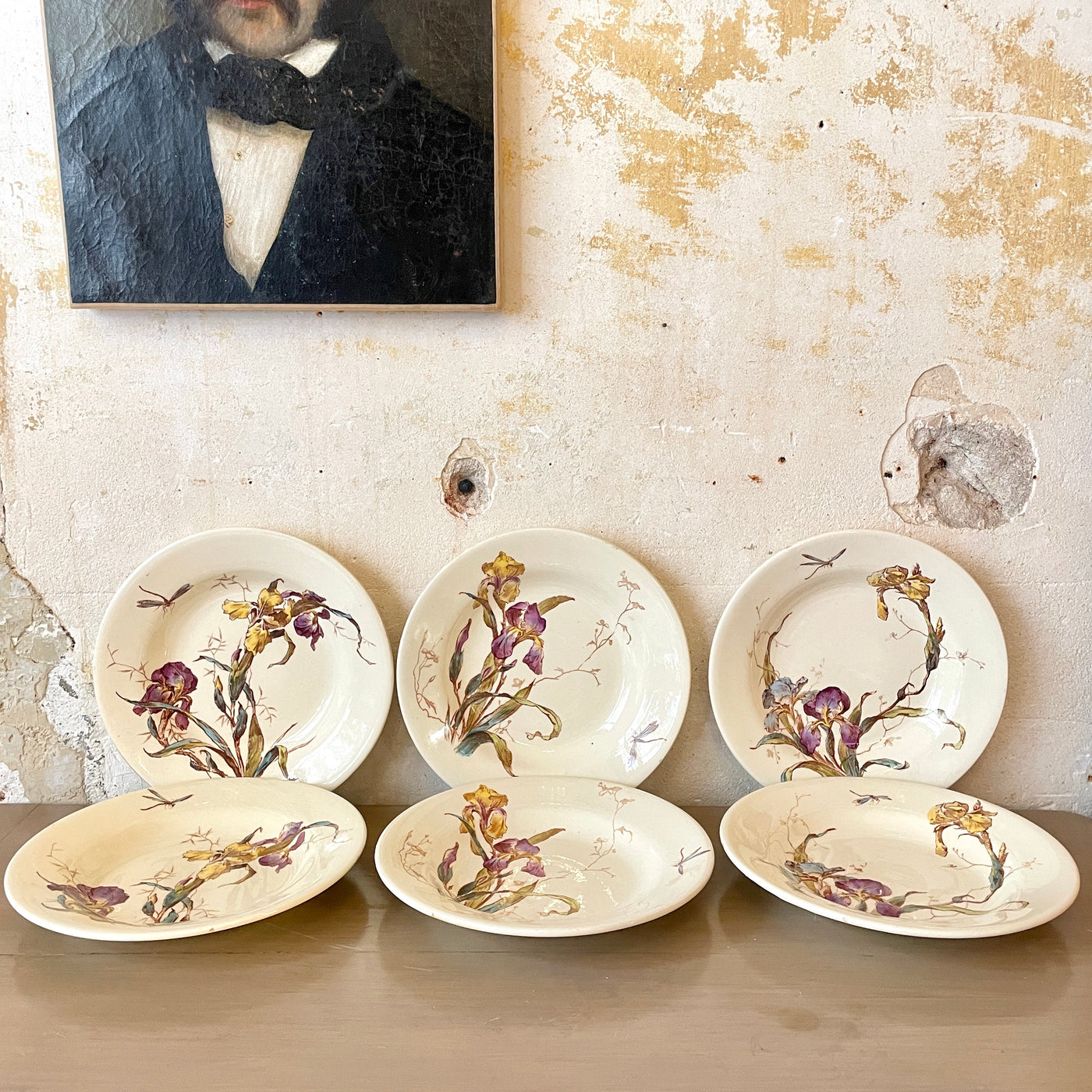Lot De 6 Assiettes Creuses Iris Fa encerie De Gien M dailles D or lot-de-6-assiettes-creuses-iris-fa-encerie-de-gien-m-dailles-d-or