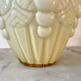 Grand vase en opaline jaune Art Déco