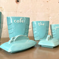 Série de 6 pots à épices Saint-Clément turquoise