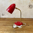 Petite lampe de bureau années 50 rouge
