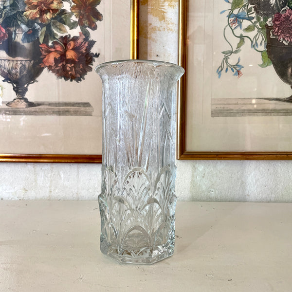 Vase rouleau en verre moulé années 60, Italie