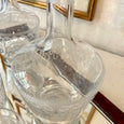 Service de verres à eau + 2 carafes en cristal à décor guilloché