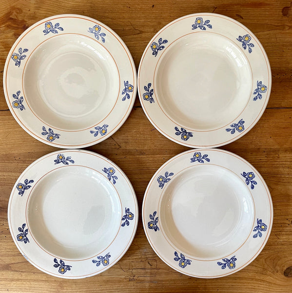 Lot de 4 assiettes creuses Charbonnier Salins modèle Tango