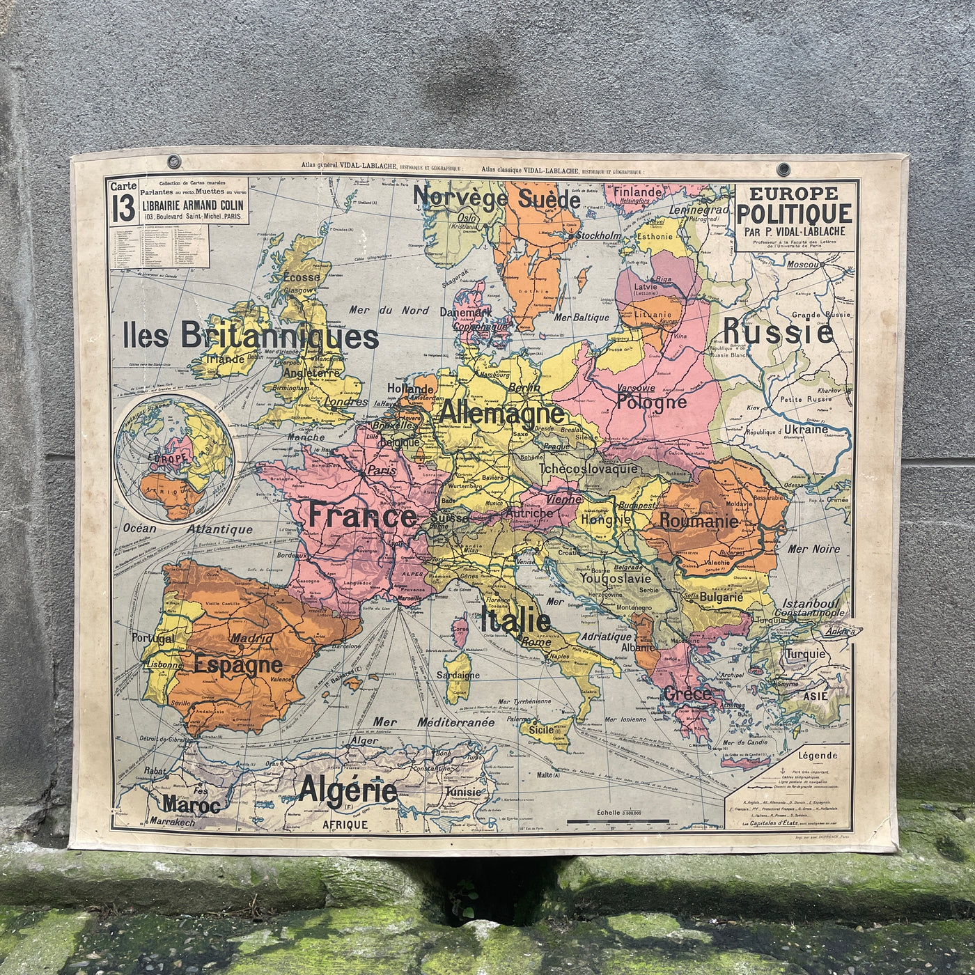 Carte géographique Europe n°13 Vidal Lablache