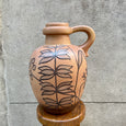 Grande jarre West Germany marron motifs floraux