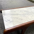 Table basse scandinave palissandre et marbre