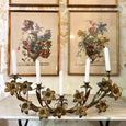 Grand chandelier en laiton 5 branches fleur de lys