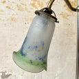 Lampe de bureau réglable Monix globe pâte de verre