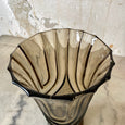 Vase Art Déco en verre fumé verrerie de Scailmont, Belgique