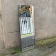 Miroir sur pied cadre chromé
