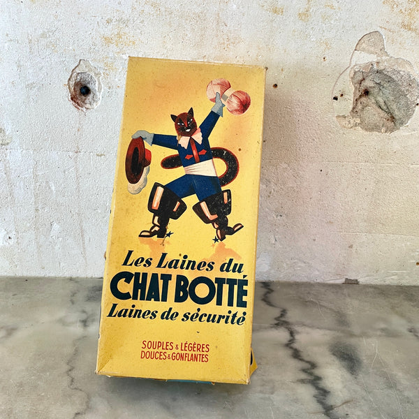 Boîte en carton des laines du Chat Potté
