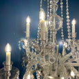 Lustre exceptionnel en verre Murano 15 feux