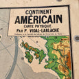Carte géographique Continent américain Vidal Lablache