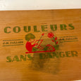 Boîte de peinture en bois "Couleurs sans danger"