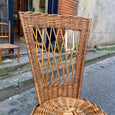 Paire de chaises en osier années 60