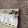 Miroir sur pied cadre chromé