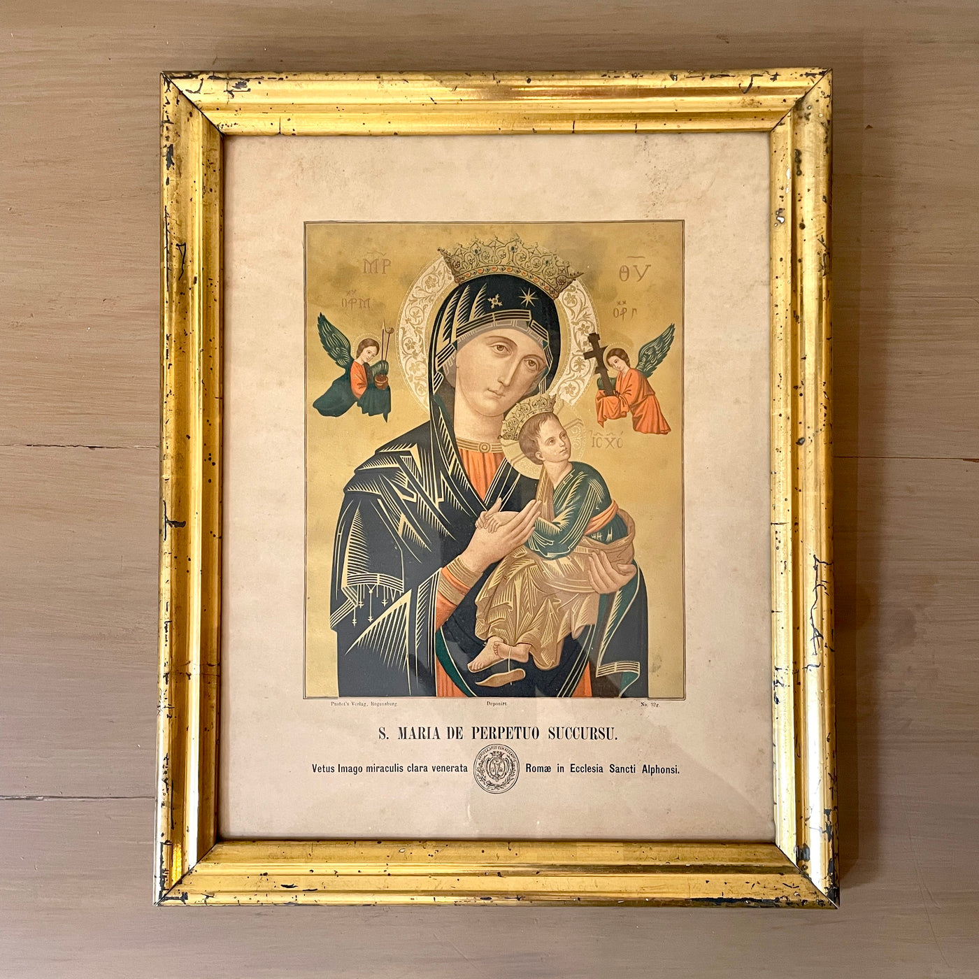 Grande icône religieuse Notre Dame du Perpétuel Secours XIXe