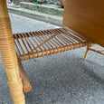 Bureau en rotin et bois Louis Sognot, années 50