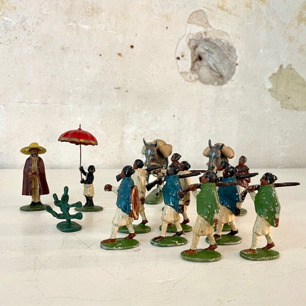 Lot figurines Quiralu Guerre d'Abyssinie, 1936