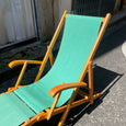 Transat chaise longue vintage verte DEJOU