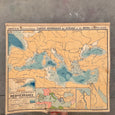 Carte géographique Océans et Mer - Méditerranée Collection Jean Brunhes