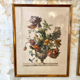 Lot de 4 grandes gravures  bouquets de fleurs d'apères Jean-Baptiste Monnoyer