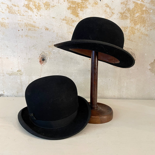 Chapeau melon ancien feutre noir