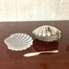 Beurrier métal argenté coquille Saint-Jacques