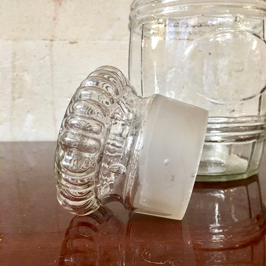 Grande bonbonnière en verre avec bouchon