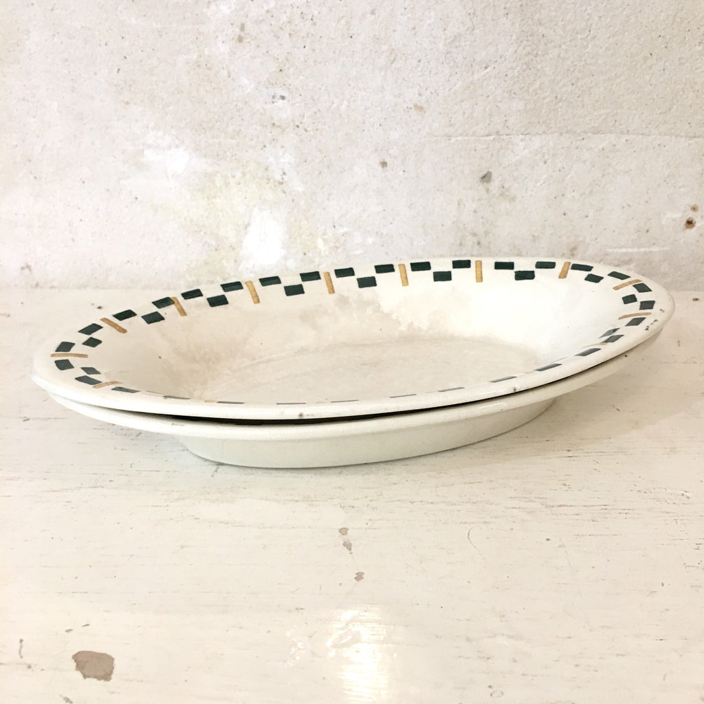 Ravier oval Chantilly Terre de Fer HBC en faïence