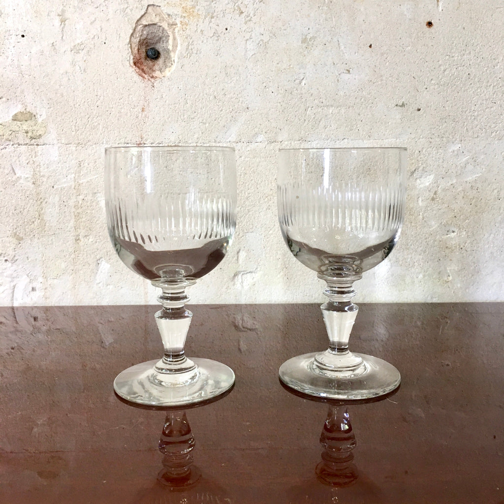 Lot de 2 verres ballon en cristal