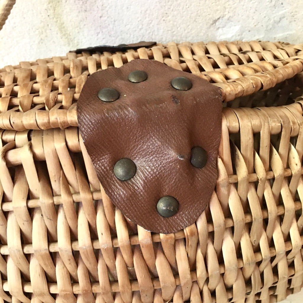 Panier de pêche en osier