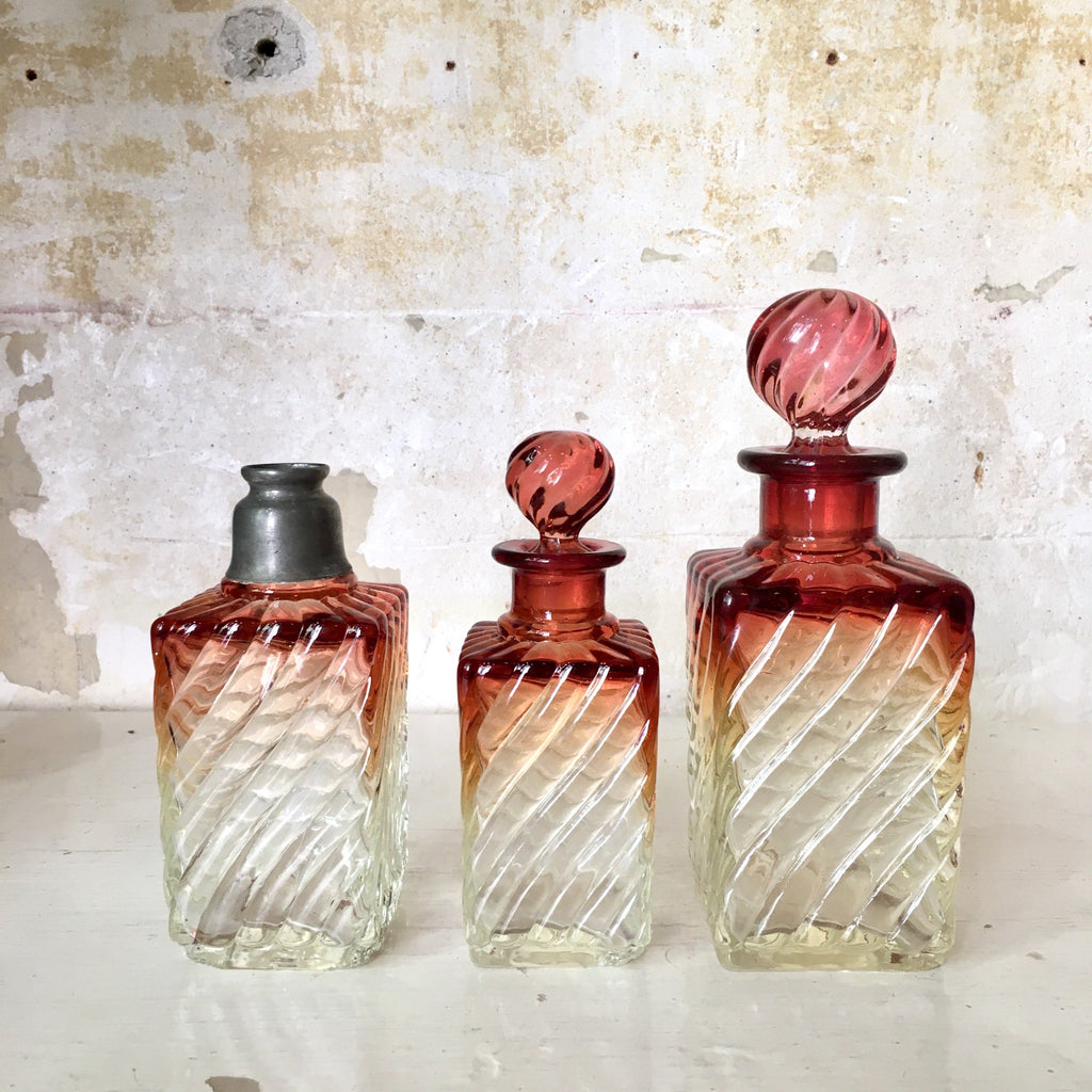 Ensemble de 2 flacons de toilette Baccarat modèle Bambou