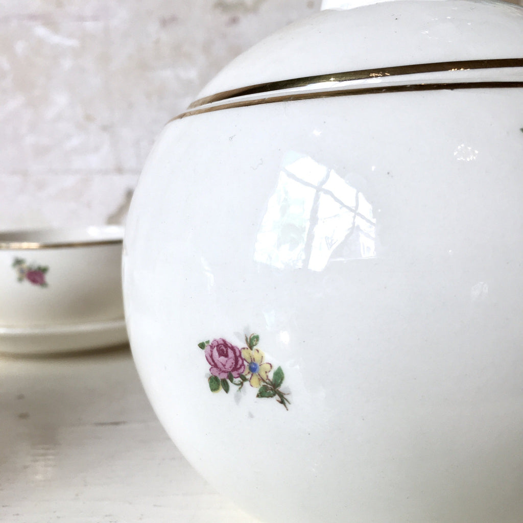 Service à thé demi porcelaine de Badonviller Art Déco