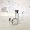 Salière et poivrière en cristal et argent massif circa 1900