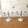 Paire de chandeliers en métal argenté Christofle