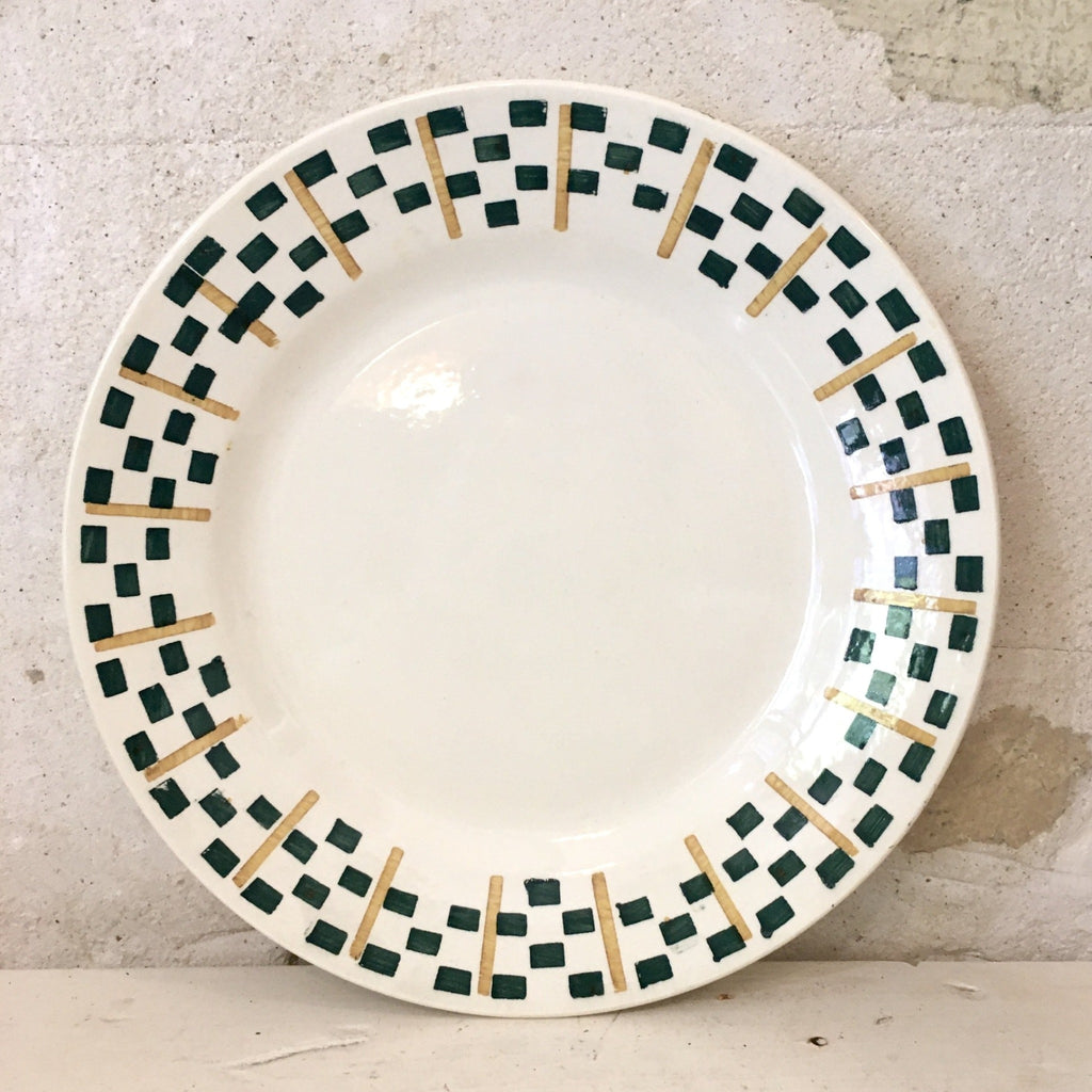 Assiette à dessert Chantilly Terre de Fer HBC en faïence