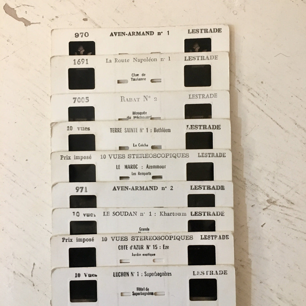 Stéréoscope Lestrade Simplex et 9 planches de diapositives