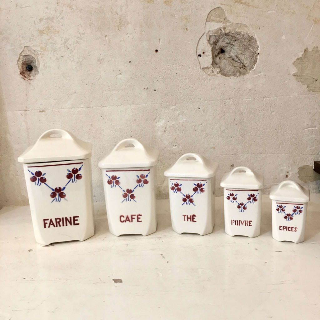 Ensemble de 5 pots à épices Badonviller