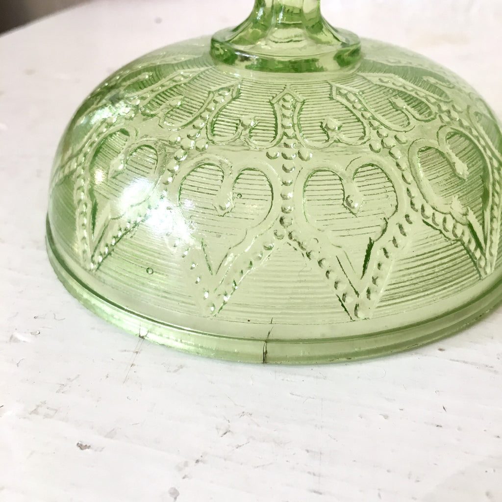 Beurrier en verre moulé ouraline