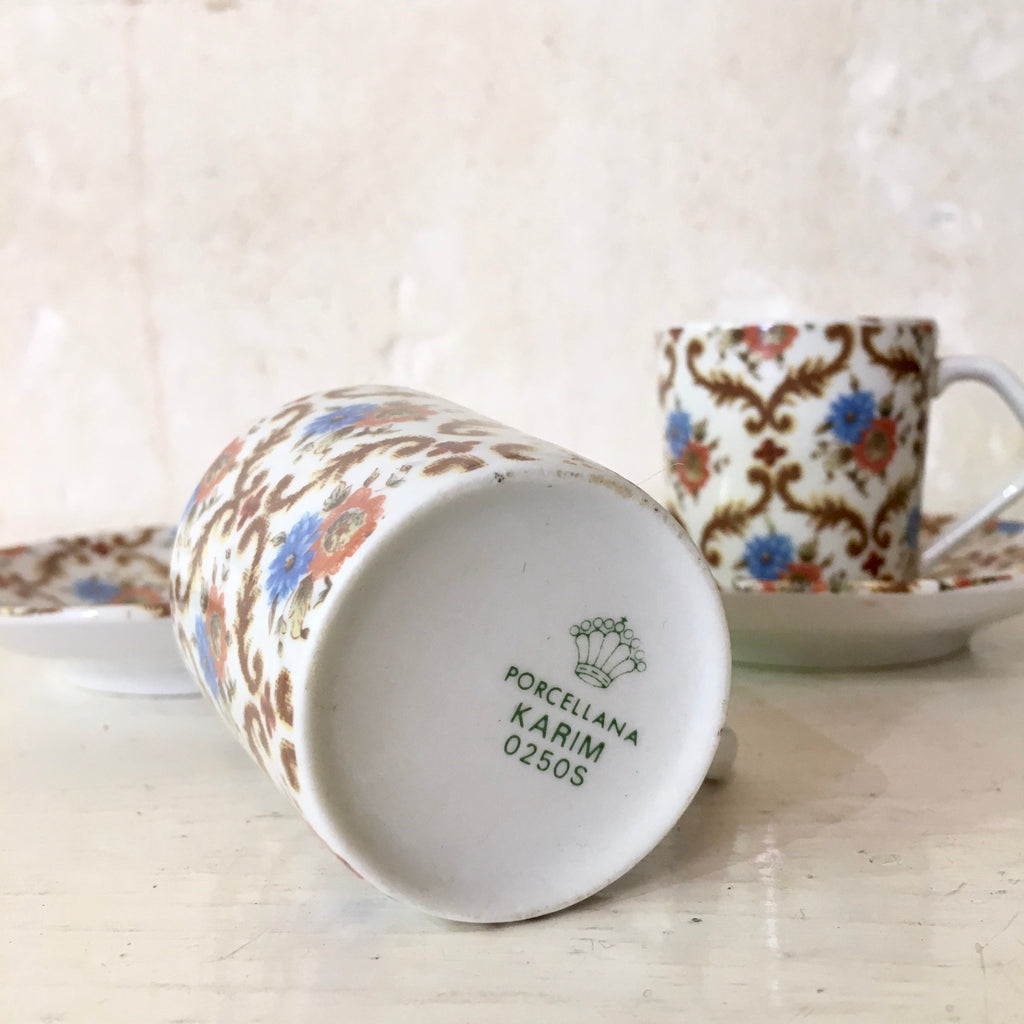 Ensemble de 2 tasses et soucoupes Porcellana Karim