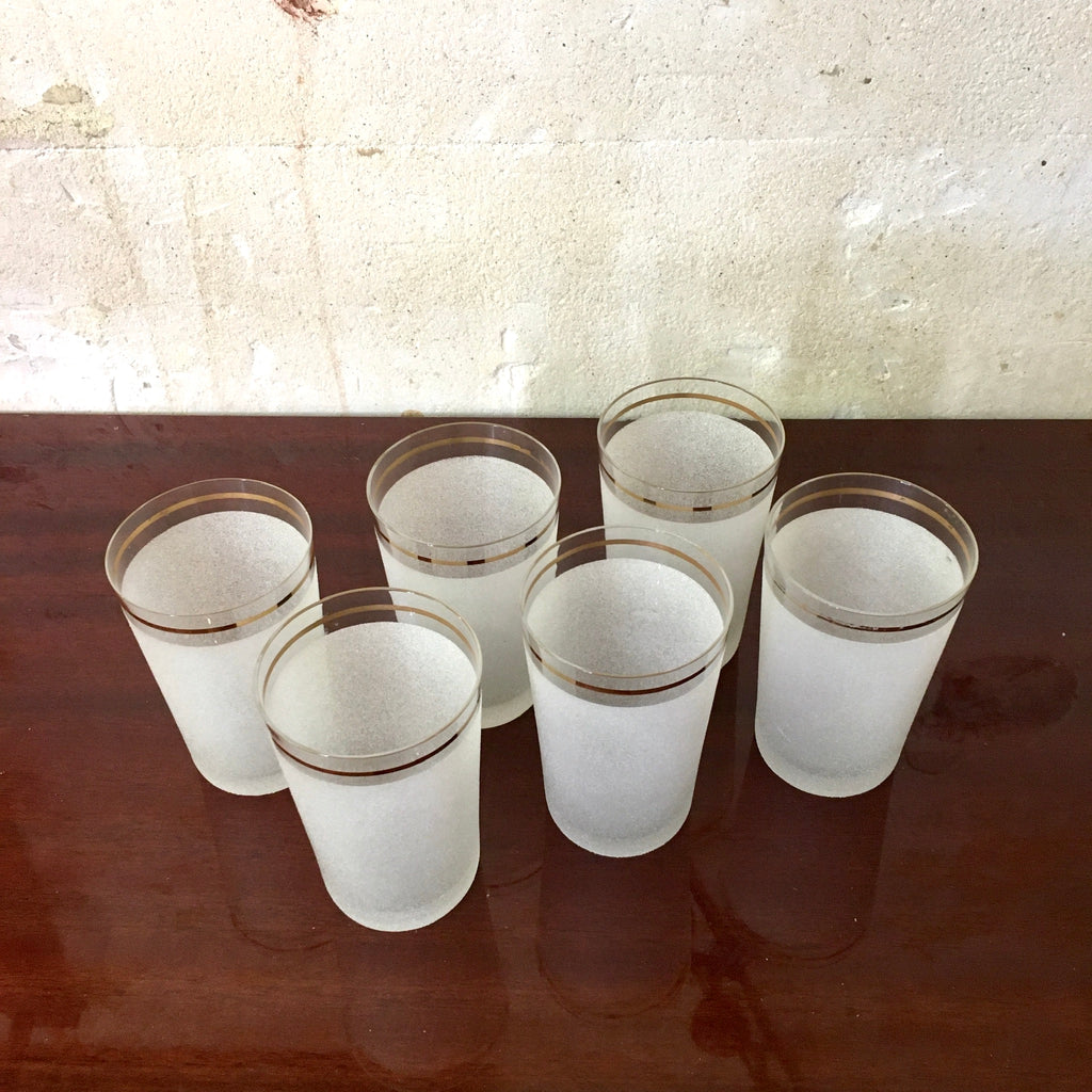 Lot de 6 verres à orangeade granité
