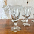 Lot de 6 verres à pied en verre bullé