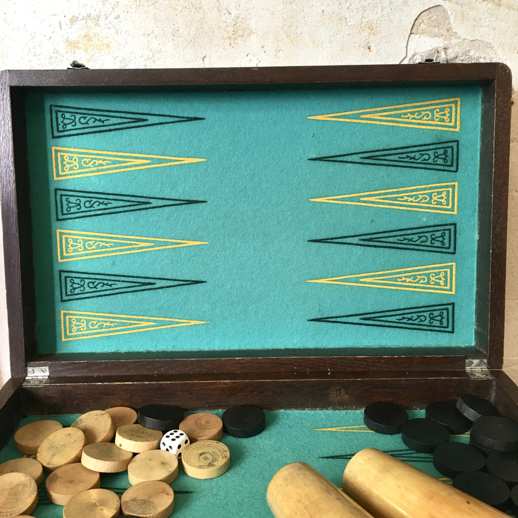 Mallette jeu de jacquet et de dames