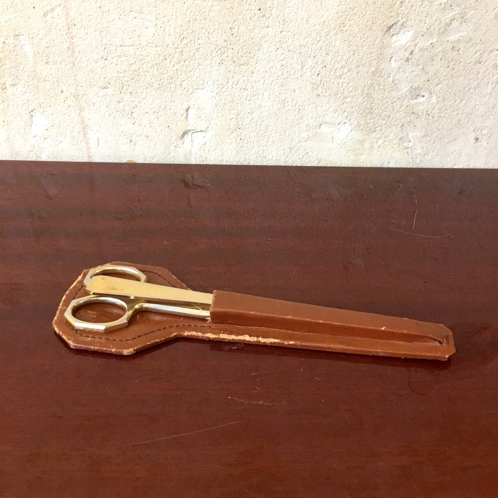 Set de bureau en métal doré