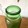 Grand bocal en verre moulé de couleur verte