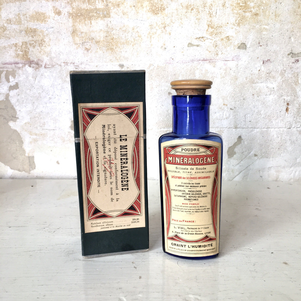 Ancienne boîte de médicaments avec flacon d'origine- Minéralogène